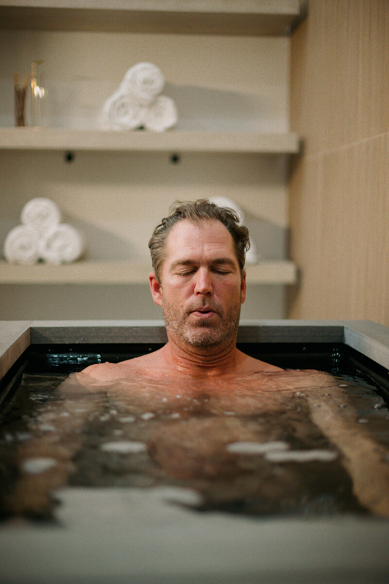 Cold plunge at Studio Golf Newport Beach
