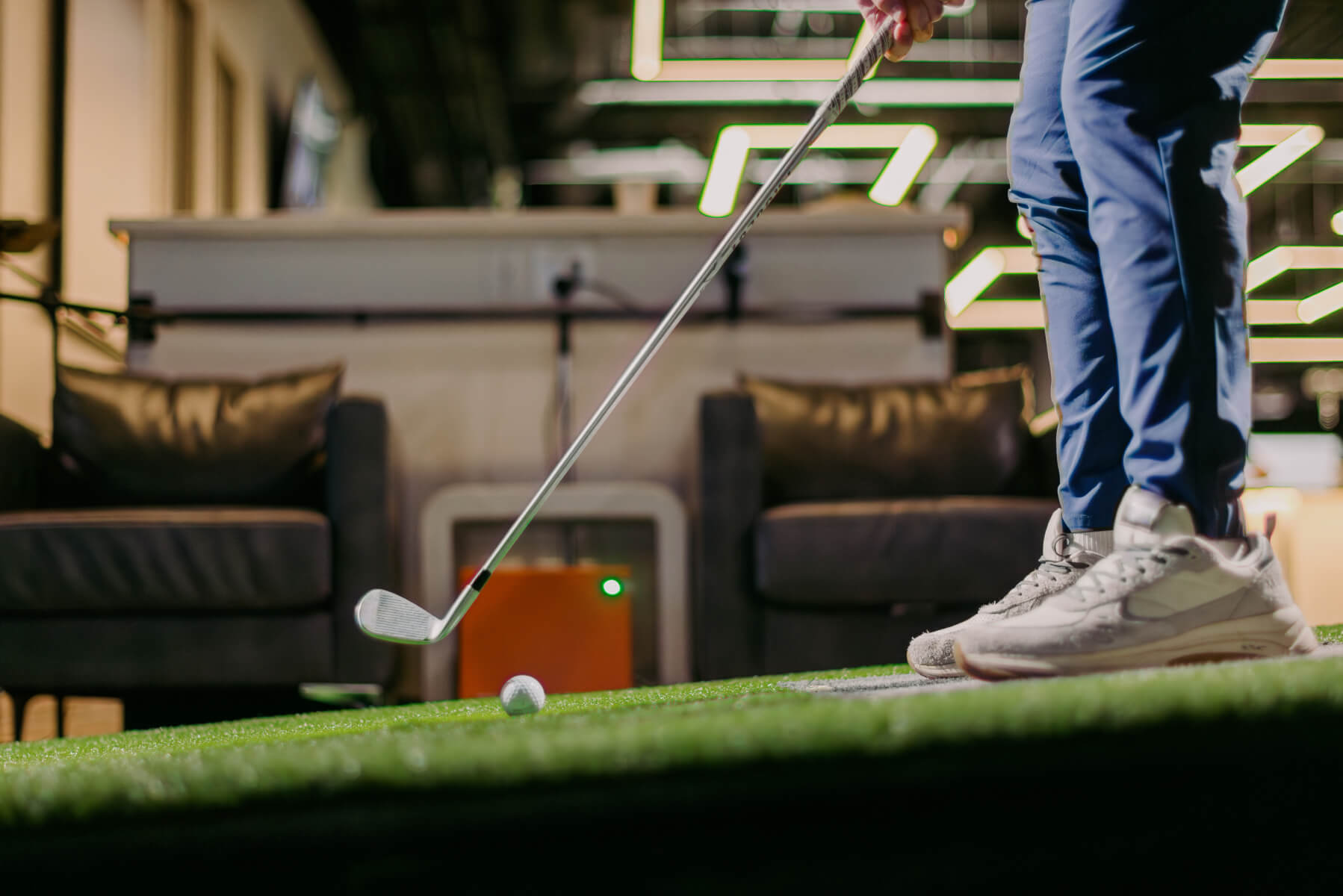 Hitting bay at Studio Golf Newport Beach